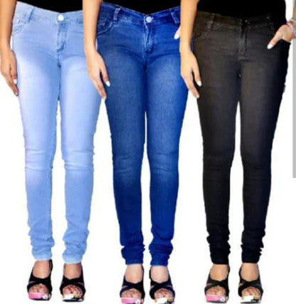 PACK OF 3 LADIES DENIM JEANS