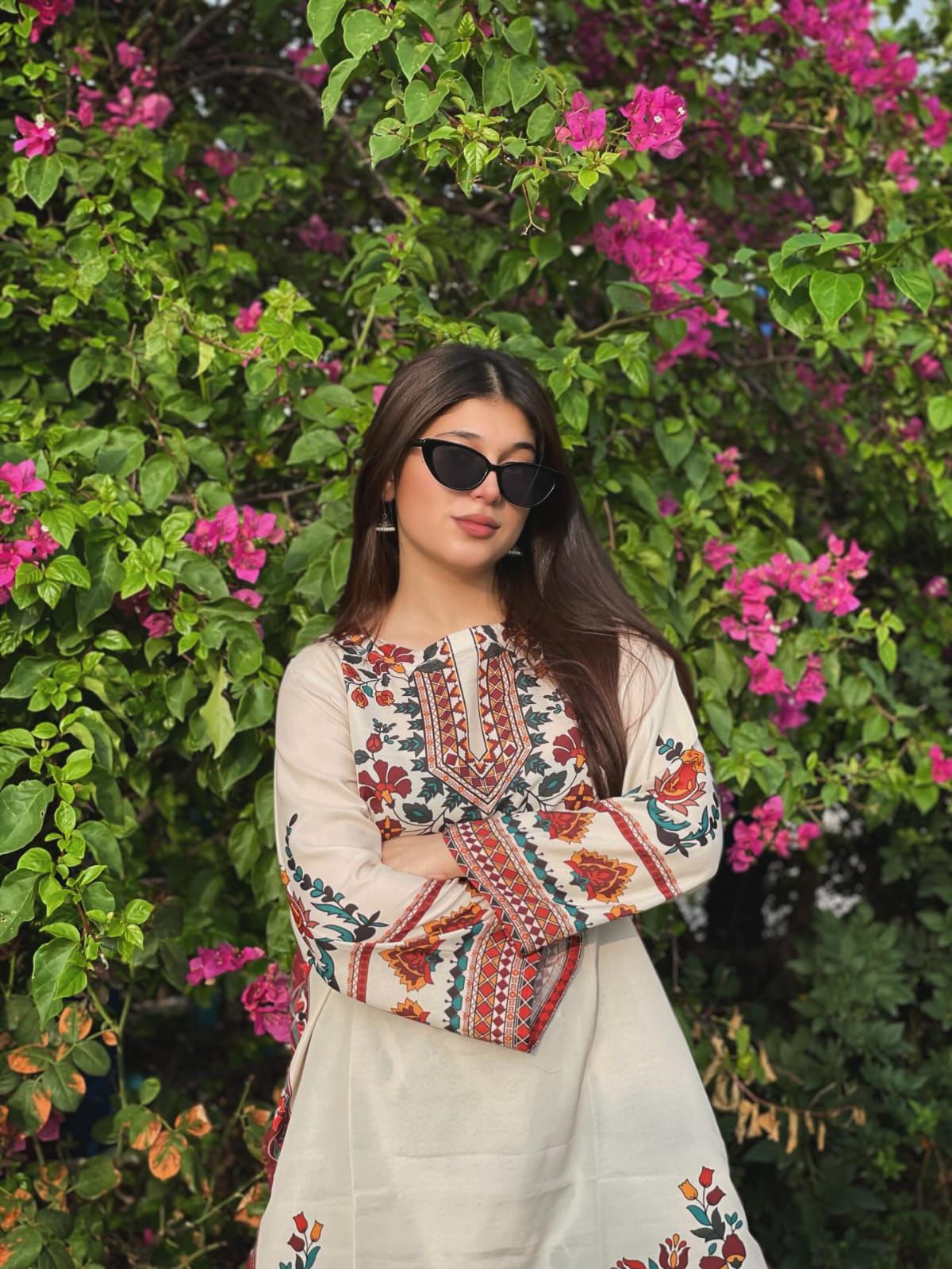 2Pc Suit Beautiful Digital Print Shirt With Digital Print Bell Bottom