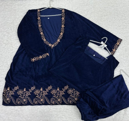 Valvet Embrioderd 3pc