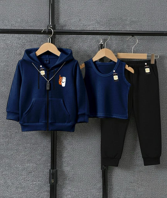 Kids Pack Of Three_Zipper Sandoo & Trouser_❤️😍