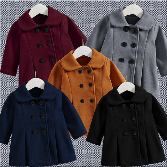 Western Style Button Kids Fleece Coat