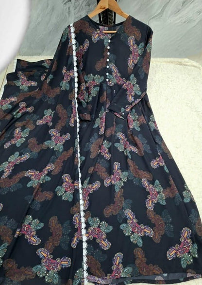 Chiffon Maxi With Same Dupata