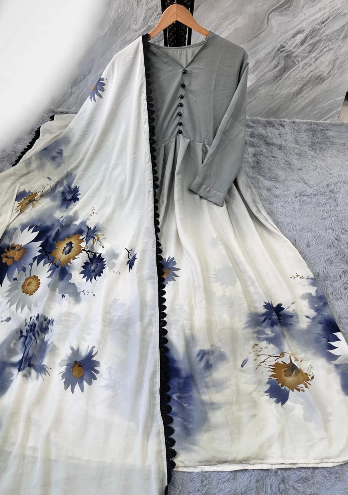 Chiffon Maxi With Same Dupata