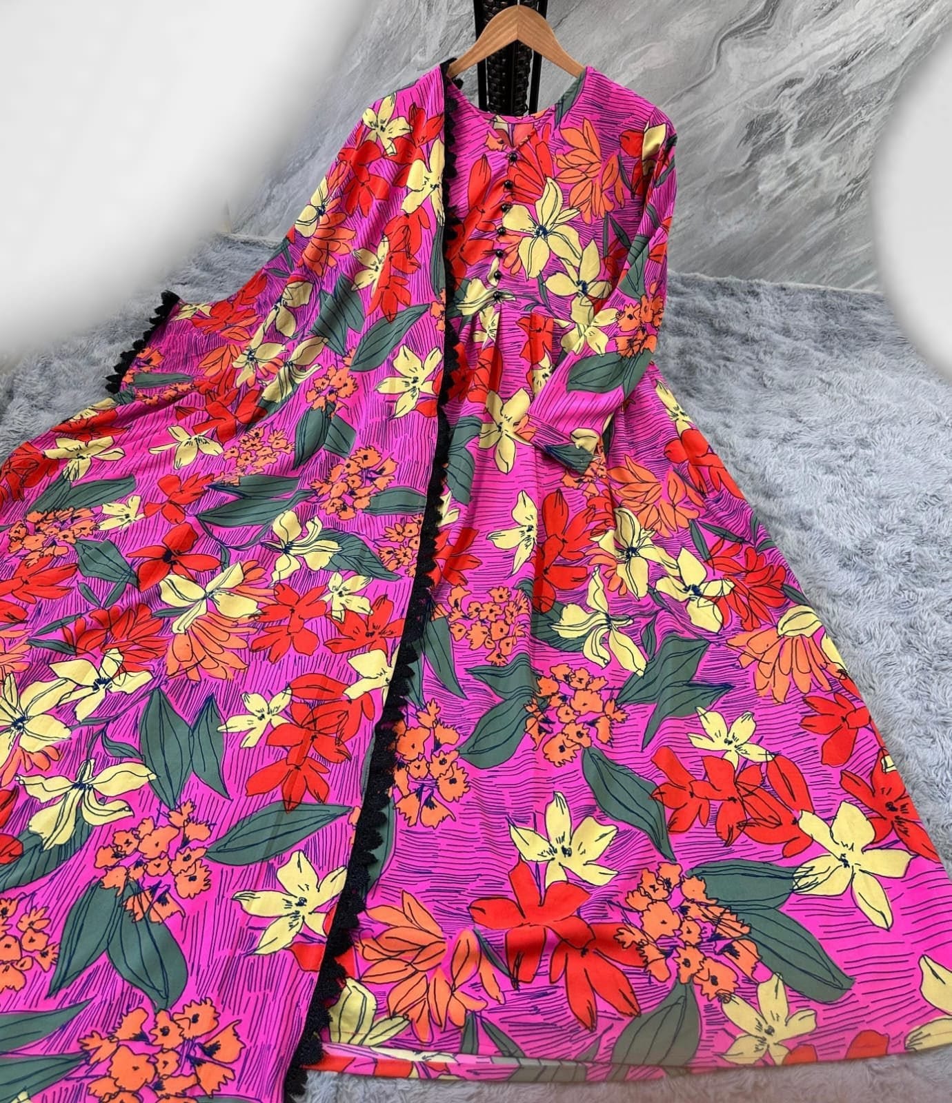 Chiffon Maxi With Same Dupata