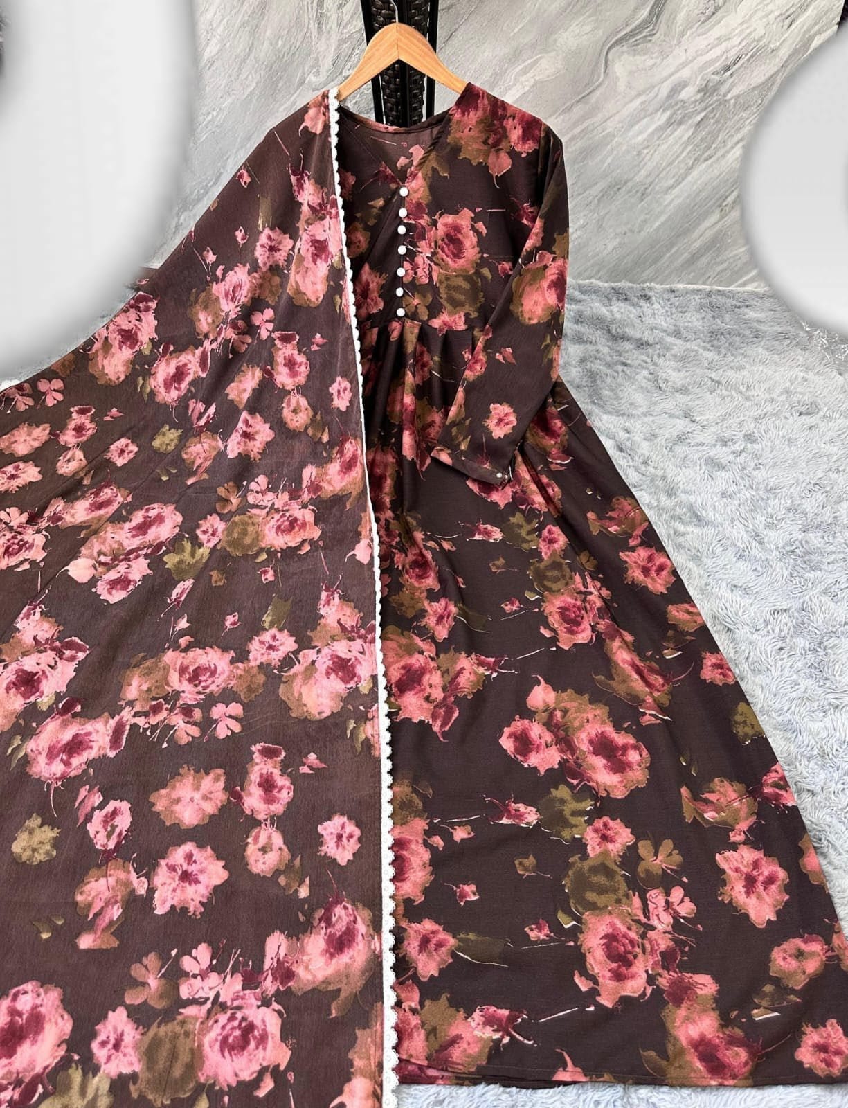 Chiffon Maxi With Same Dupata