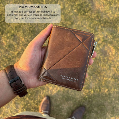 Balisi Style Classic Very High Very Spacious Book Style Wallets Plus Cardholder With Extra Coin Pouch