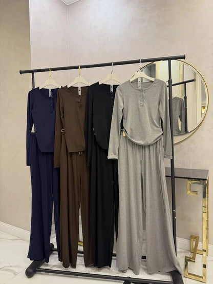 Premium. 2 Pcs Button lounge Wear