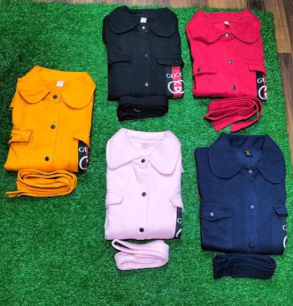 Gucci Printed Pocket Style Winter Long Coat